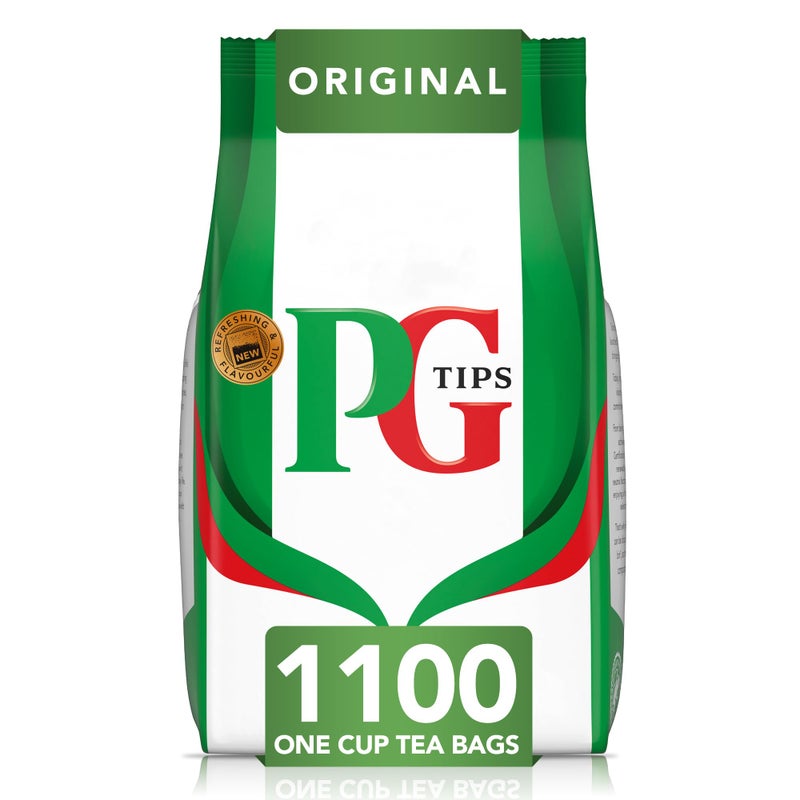 PG Tips One Cup Original Tea Bags (Pack of 1, Total 1100 Tea Bags) - Image 1